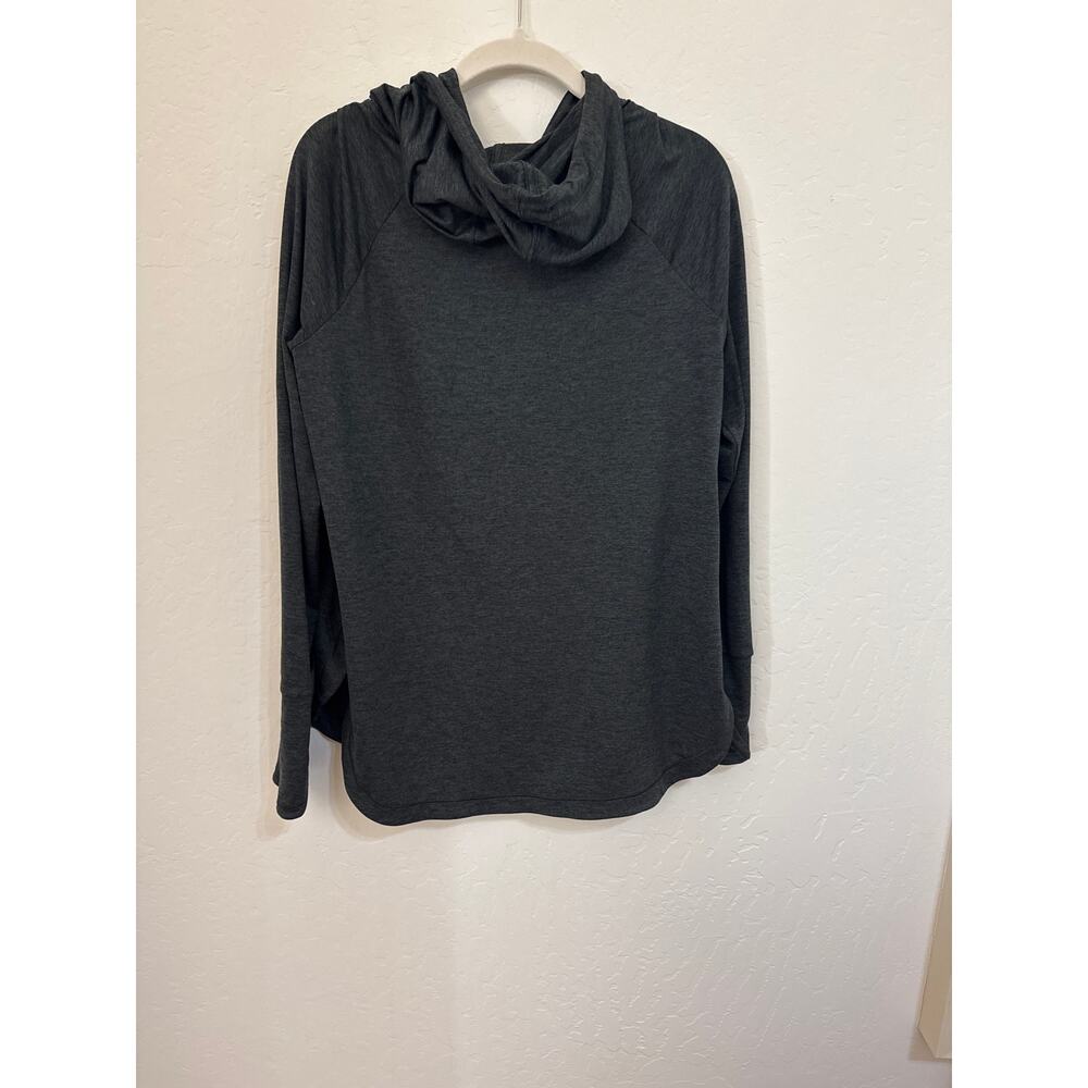 Athleta Grey Uptempo Hoodie Sweatshirt - Size Medium - Picture 4 of 10